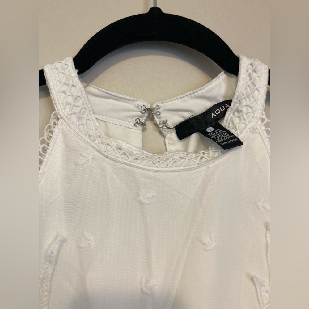 Bloomingdale’s Aqua- Midi lace halter dress - Picture 4 of 5
